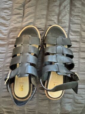 BC Footwear Black Strappy Gladiator Sandals